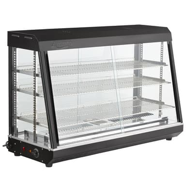 48" Self/Full Service 3 Shelf Countertop Heated Display Case with Sliding Doors - 120V, 1580W