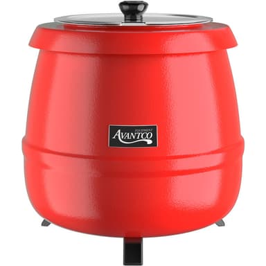 11 Qt. Red Soup Kettle Warmer - 120V, 400W