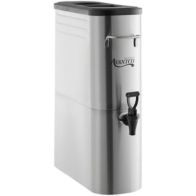 5 Gallon Slim Iced Tea Dispenser with Stainless Steel Valve