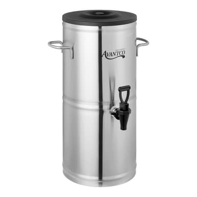 3 Gallon Round Iced Tea Dispenser with Stainless Steel Valve