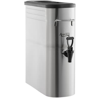 4 Gallon Slim Iced Tea Dispenser with Stainless Steel Valve