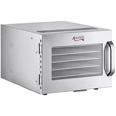 6 Tray Stainless Steel Food Dehydrator with Glass Door - 120V, 450W