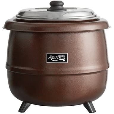 14 Qt. Copper Soup Kettle Warmer - 120V, 600W