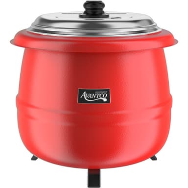 14 Qt. Red Soup Kettle Warmer - 120V, 600W