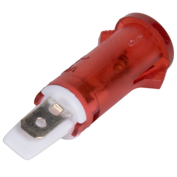 A red and white Avantco power indicator light with a white plastic base.