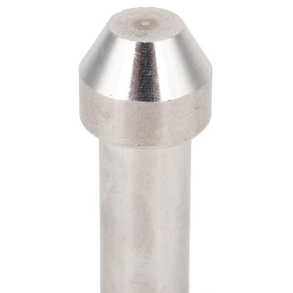 Two stainless steel Avantco lock pins with metal caps.