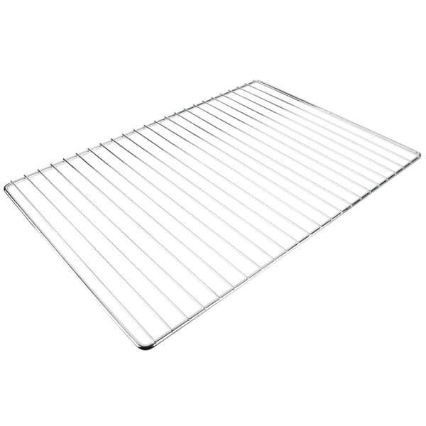 A stainless steel wire rack with a grid for an Avantco electric convection oven.