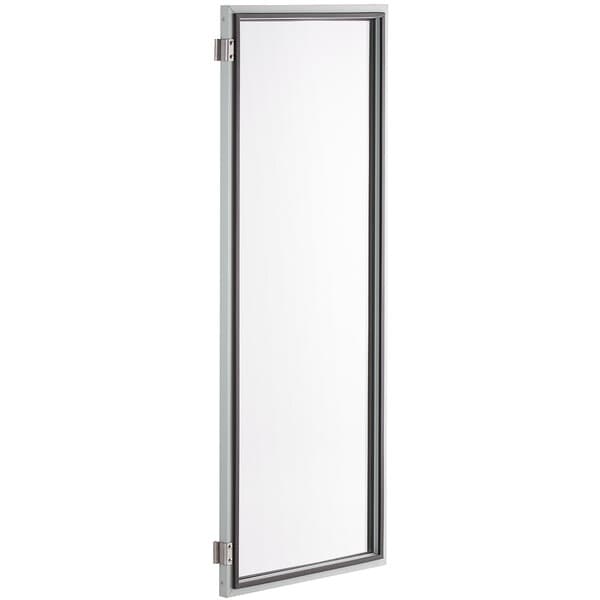 A white rectangular object with a metal frame.