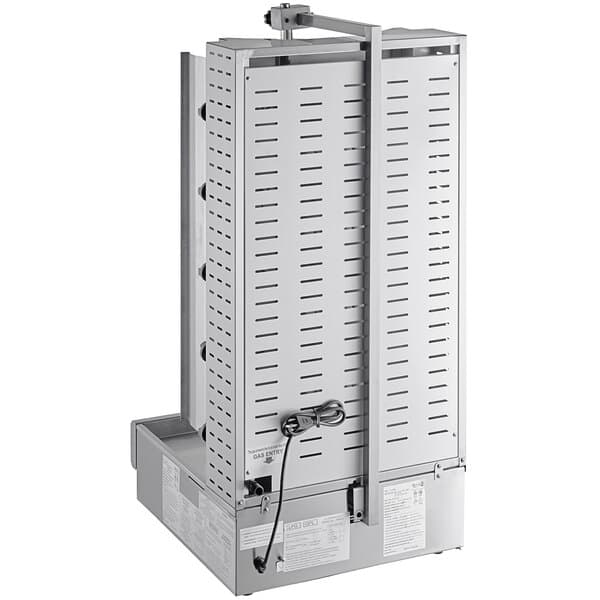 A white rectangular metal box with holes.