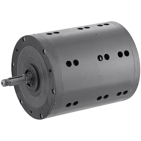 A black round metal cylinder with holes.