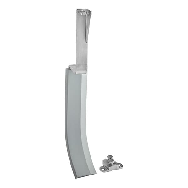 An Avantco bowl scraper attachment with a black handle and metal screw.