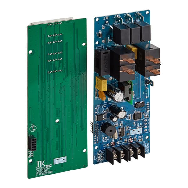 An Avantco PCB board with two green modules.