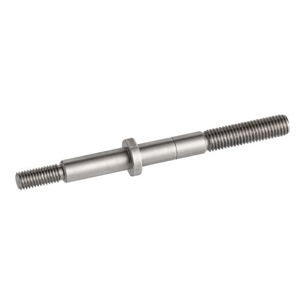 An Avantco mandrel with a nut on a metal rod.