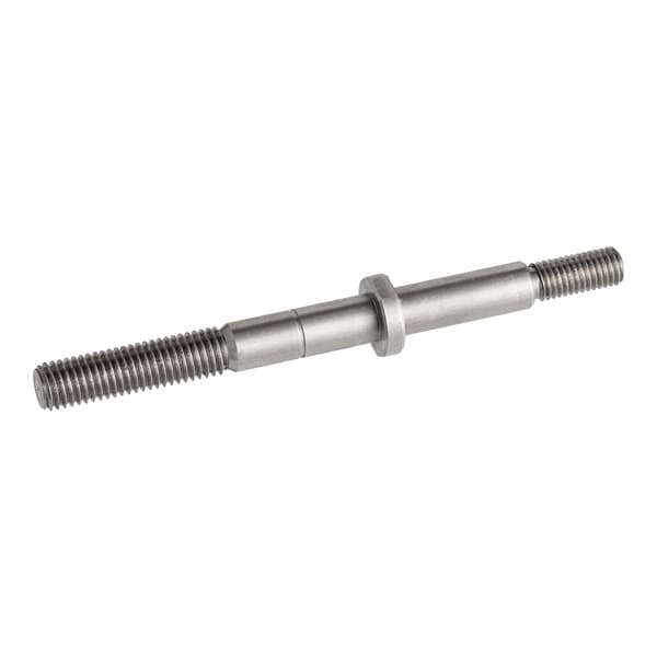 An Avantco stainless steel mandrel with a bolt and nut.