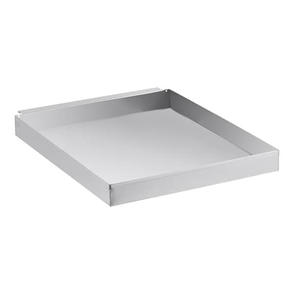 A rectangular stainless steel grease or crumb tray designed for use with Avantco CAG-60 and CAG-24 Series griddles.