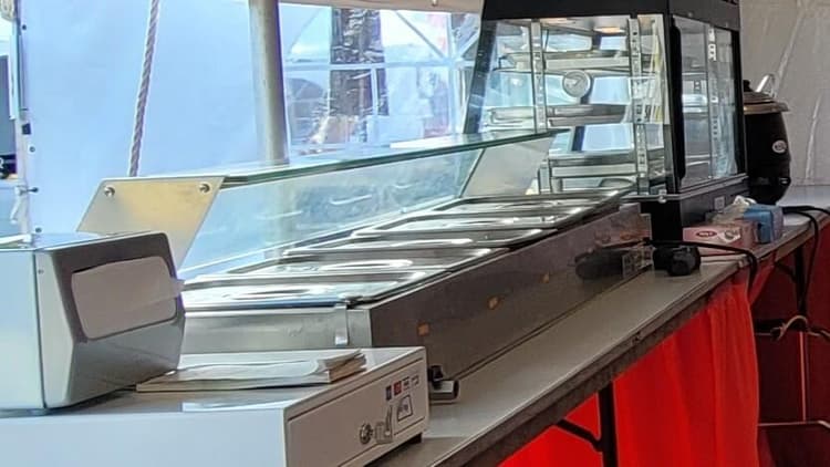 Baine Marie at a festival booth