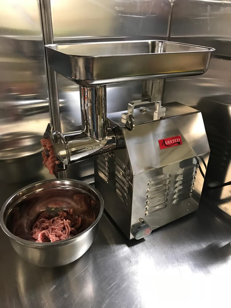 Grinding meat