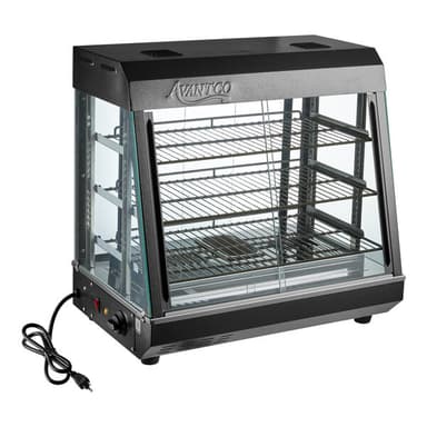 26" Self/Full Service 3 Shelf Countertop Heated Display Case with Sliding Doors - 120V, 1580W