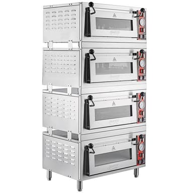 Quadruple Deck Pizza/Bakery Oven with Four Independent Chambers; (4) 1700W, 120V