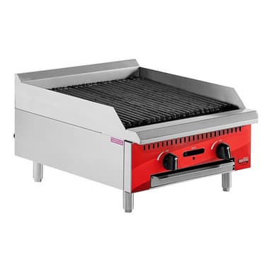 Chef Series  24" Gas Countertop Radiant Charbroiler - 60,000 BTU