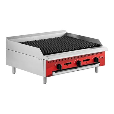 Chef Series  36" Gas Countertop Radiant Charbroiler - 90,000 BTU