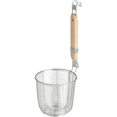 4 7/8" x 4 1/2" Pasta Basket with Wooden Handle for PC101 and PC102 Pasta Cookers