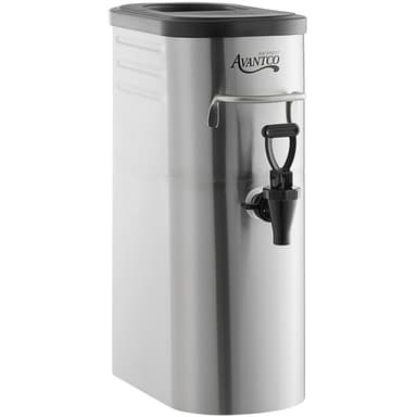 2 Gallon Slim Iced Tea Dispenser with Stainless Steel Valve
