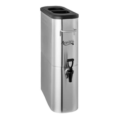 5 Gallon Slim Iced Tea Dispenser with Stainless Steel Valve