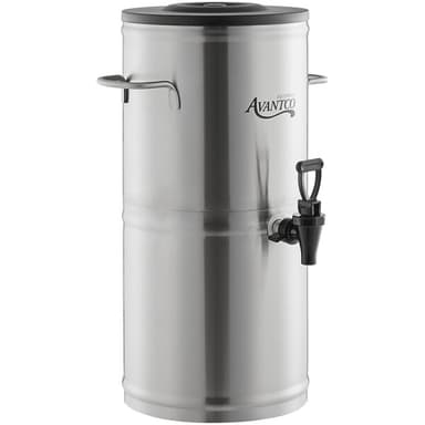 3 Gallon Round Iced Tea Dispenser with Stainless Steel Valve