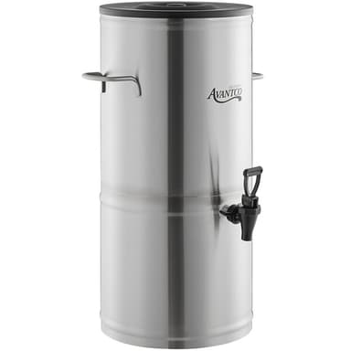 5 Gallon Round Iced Tea Dispenser with Stainless Steel Valve