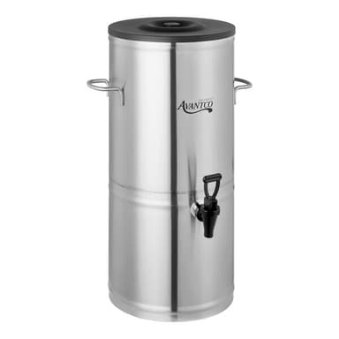 5 Gallon Round Iced Tea Dispenser with Stainless Steel Valve