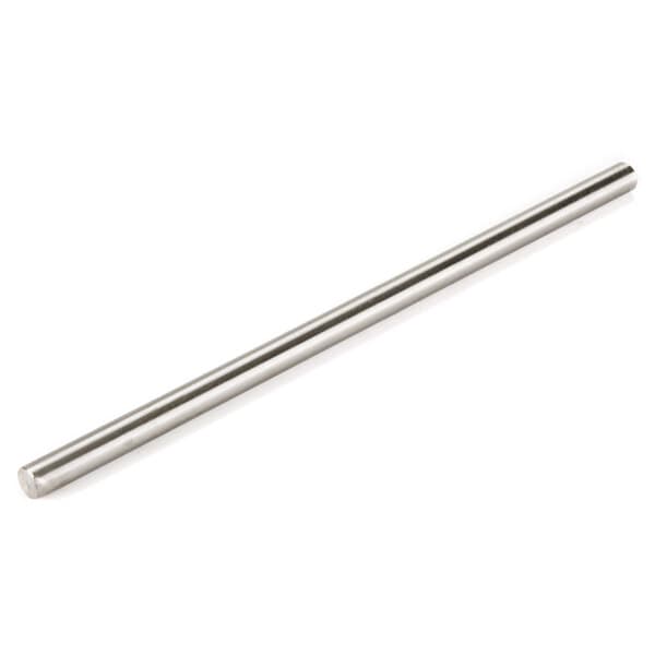 An Avantco Feed Tray Pusher Guide Pin, a metal rod with a flat end.