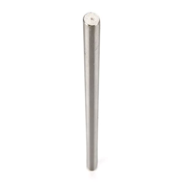 An Avantco Feed Tray Pusher Guide Pin, a silver metal rod.