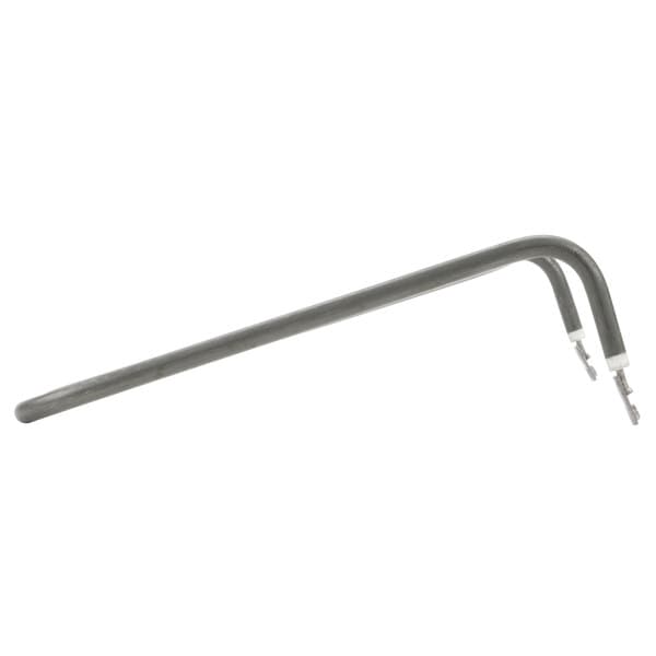 A long thin metal rod with a metal pipe at the bottom and two keys.