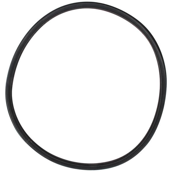 A black curved gasket.
