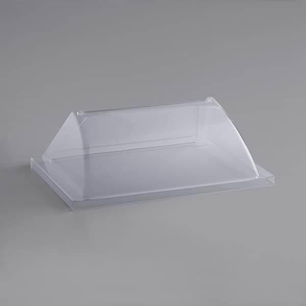 A clear plastic container with a clear plastic lid on top.