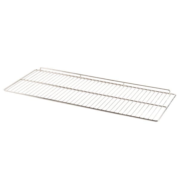 An Avantco stainless steel metal rack with a handle.