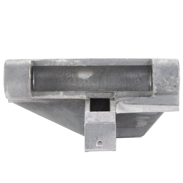 An Avantco metal bracket with a square hole in it.