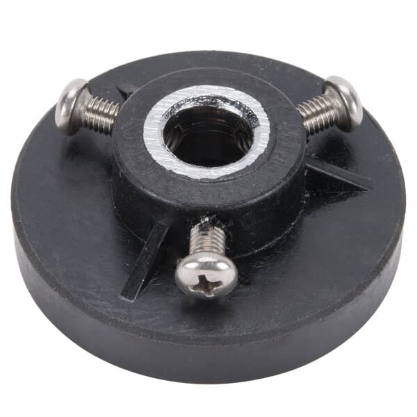 A black and silver Avantco cam regulator with screws.