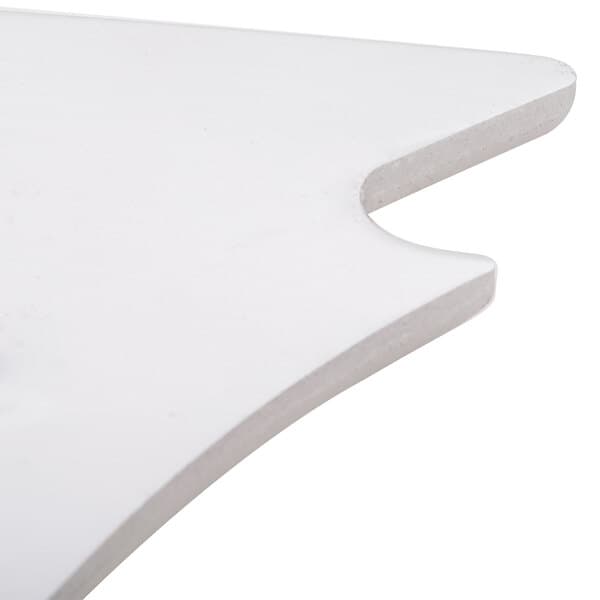 A white plastic Avantco regulator plate with a hole in it.