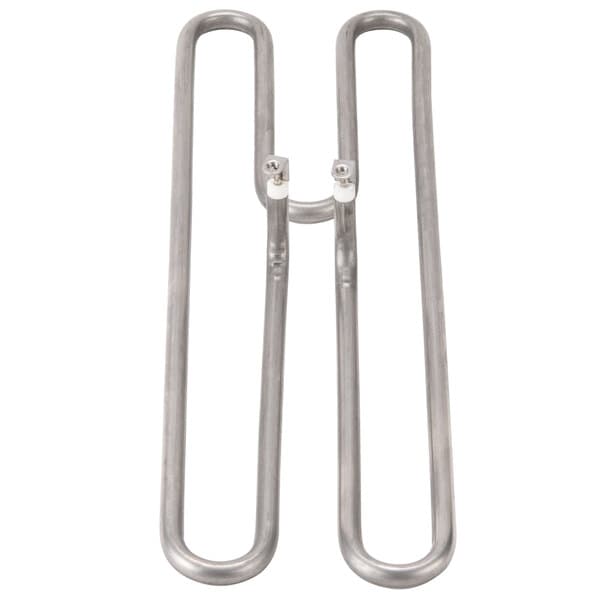 A close-up of two stainless steel Avantco heating elements with handles.