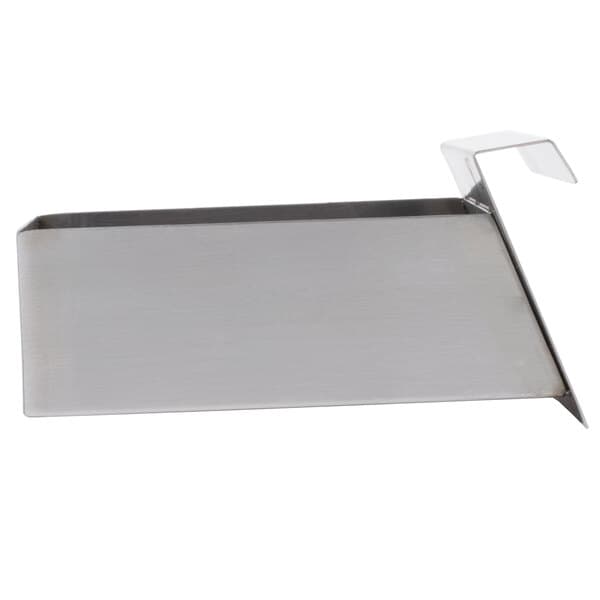 An Avantco stainless steel replacement grease tray with a metal handle.
