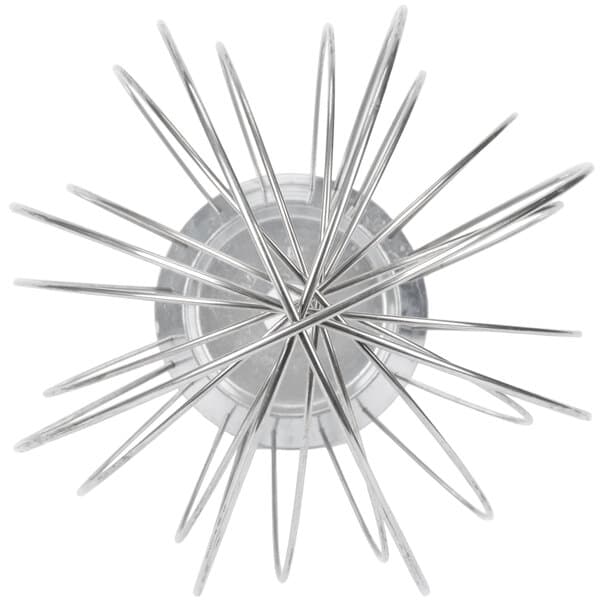 A close-up of an Avantco 304 stainless steel wire whip.