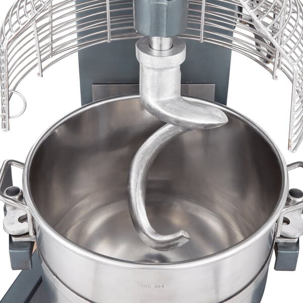 A metal spiral attachment for an Avantco mixer.
