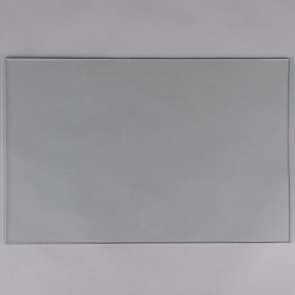 A glass panel with a grey surface on a white background.