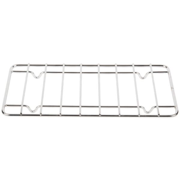 An Avantco metal hot dog rack with four bars.