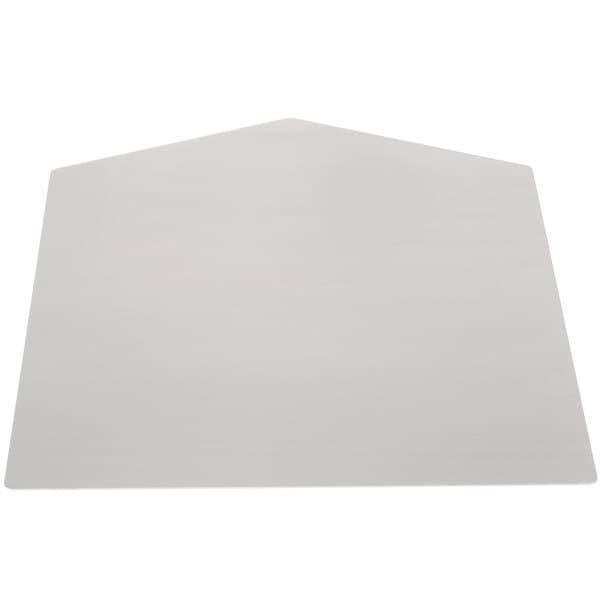 A white rectangular separation plate with a triangular top.