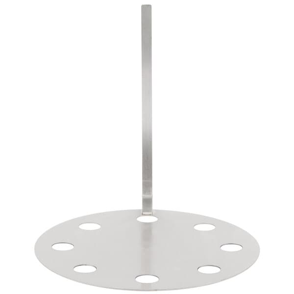 An Avantco steam plate with a metal stand and holes in the middle.