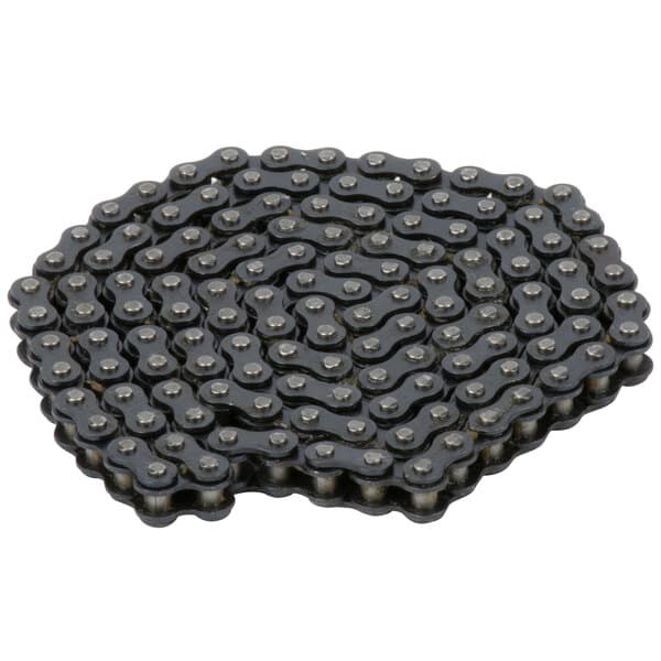 A close-up of a black chain.