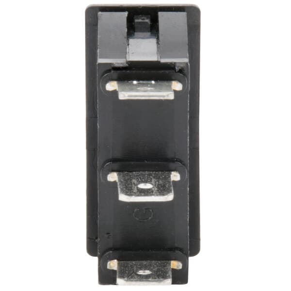 An Avantco lighted on/off rocker switch with three terminals.
